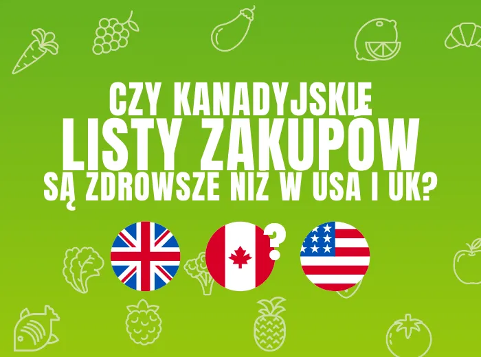 Plansza tytułowa: czy kanadyjskie listy zakupów są zdrowsze niż w USA i UK?